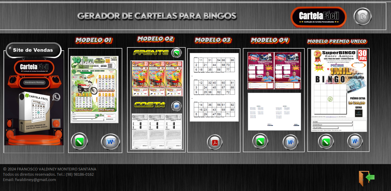 Cartela Fácil — Cartelas Personalizadas para Bingos e Sorteios